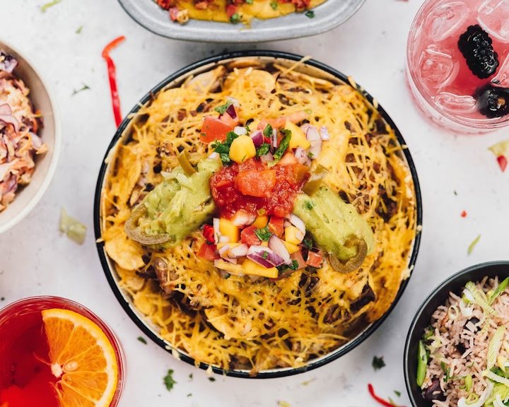 Vegan Caribbean sharing dishes at Jam Delish Islington