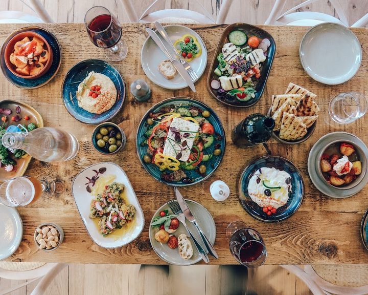 Colourful table of Spanish tapas at La Casa Dalry