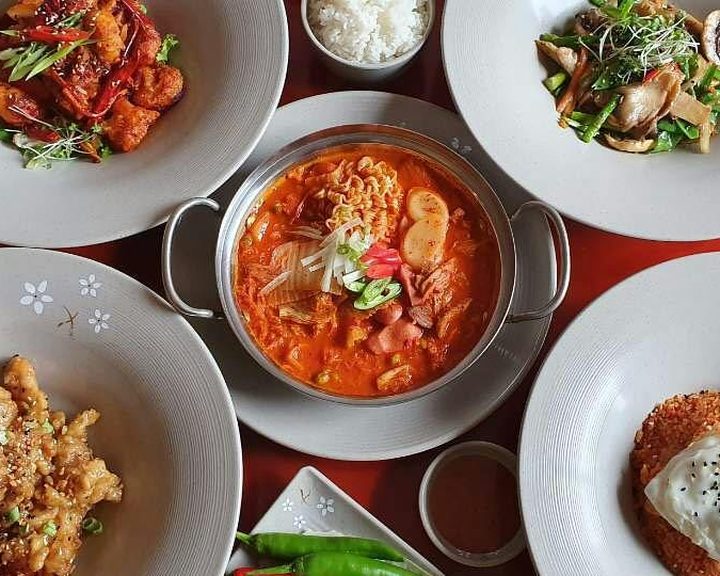 Korean hotpot and sharing dishes at Sodaeng Putney