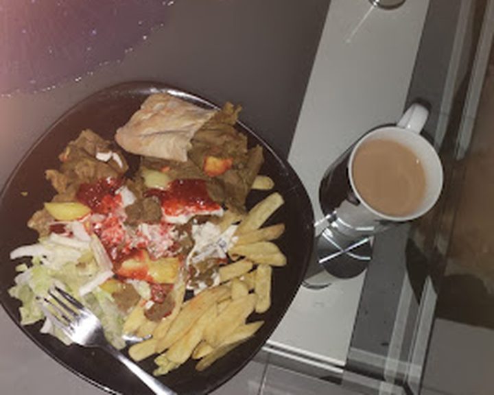 A filled kebab with salad and sauce at Spice Fusion in Belfast