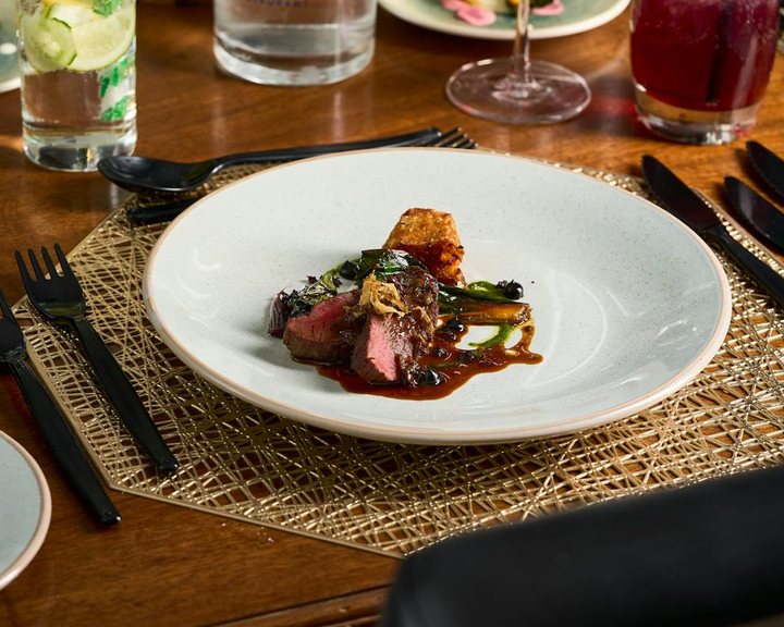 Seasonal modern European plate at The Clink Restaurant Brixton