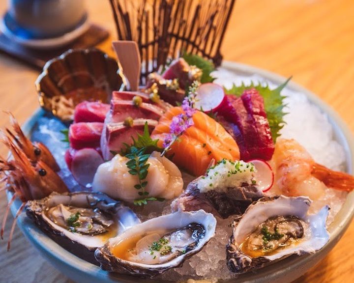 Sushi and sashimi seafood platter at Yamato Tollcross