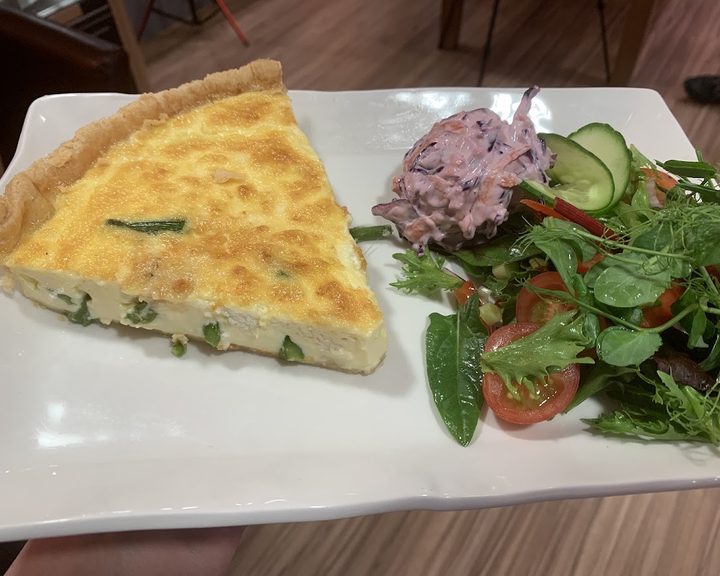 Quiche with salad at Cafe at the Museum in Belfast