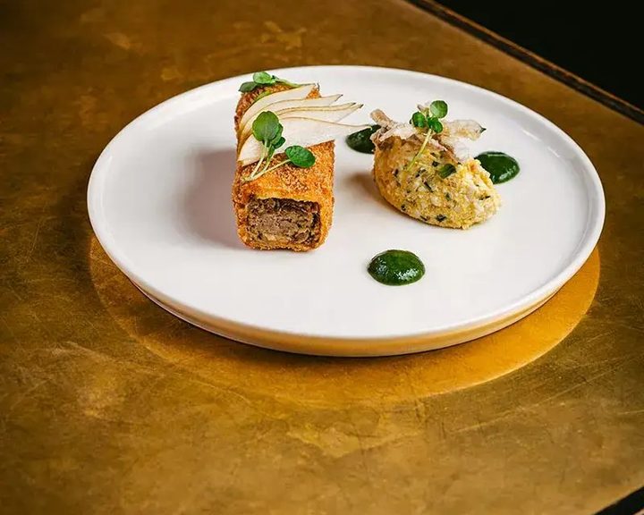 A carefully plated seasonal dish at Grand Cafe Edinburgh
