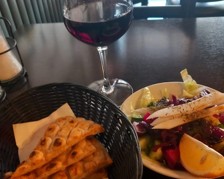 Turkish pide and salad at Kapak in Raynes Park