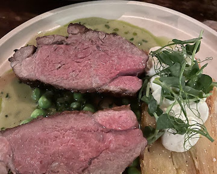 Sliced beef with seasonal vegetables at Sorella Clapham