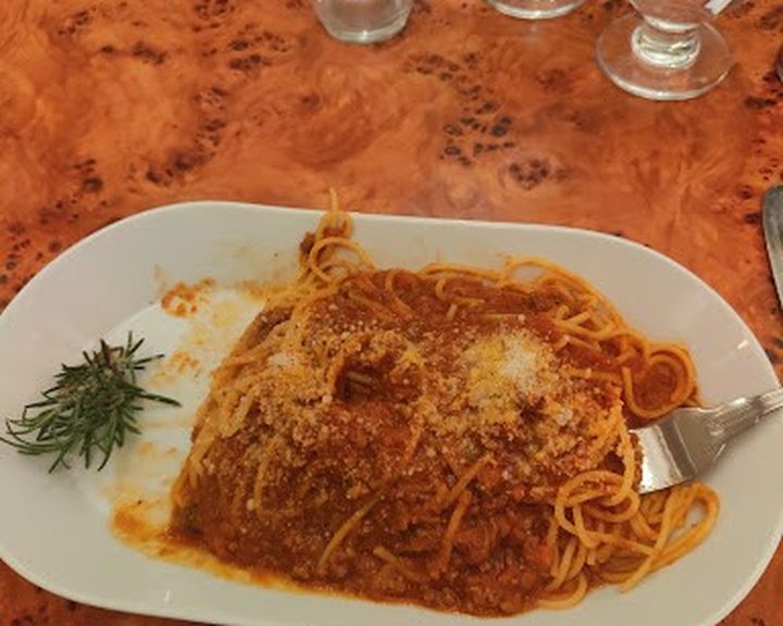 Pasta with tomato sauce served at Stefano's Italian Restaurant in Pontcanna