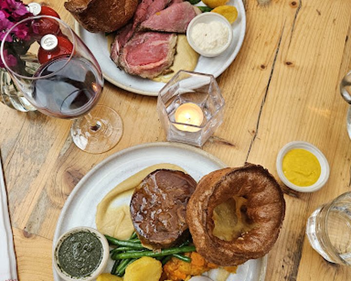 Sunday roast with Yorkshire pudding at The Fox and Pheasant Chelsea