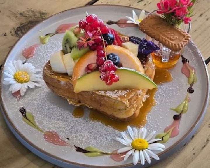 Fruit-topped French toast at Barbican Cafe on Lever Street