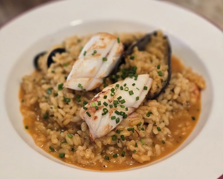 Spanish seafood rice at Barrafina Adelaide Street
