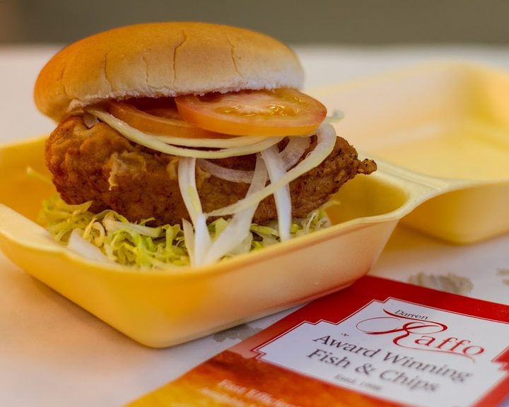 A crisp chicken burger from Darren Raffo in Andersonstown