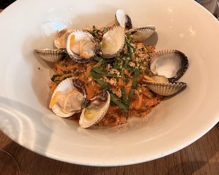 Shellfish pasta with herbs at ember at No. 5 in Cardiff