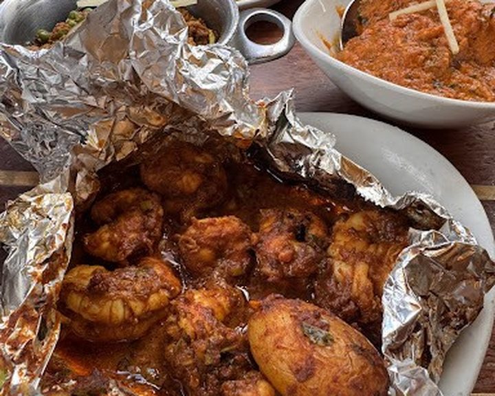 Indian sharing dishes at Mother India's Cafe in Edinburgh