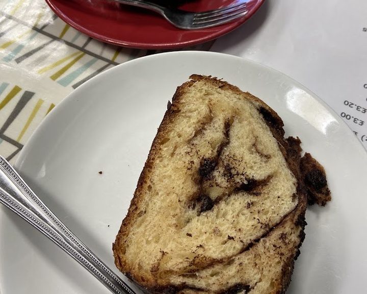 A slice of chocolate babka from Babka bakery in Edinburgh
