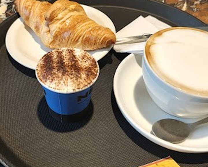 A croissant and cappuccino at Caffè Nero on Wellfield Road in Cardiff