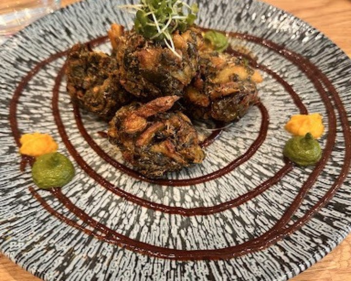 A carefully plated Indian dish at Haldi Newington