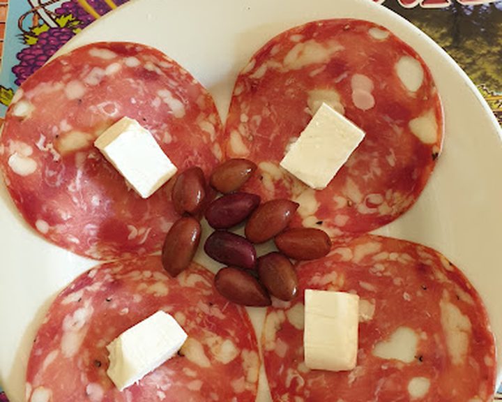 Italian antipasti with salami and cheese at Merola's in Grangetown