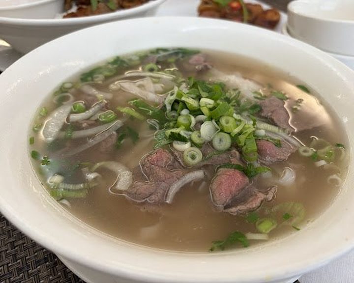 Vietnamese pho and spring rolls at Pho Saigon Ealing