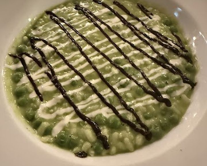 Green risotto with cheese at Sotto Enoteca and Trattoria in Edinburgh