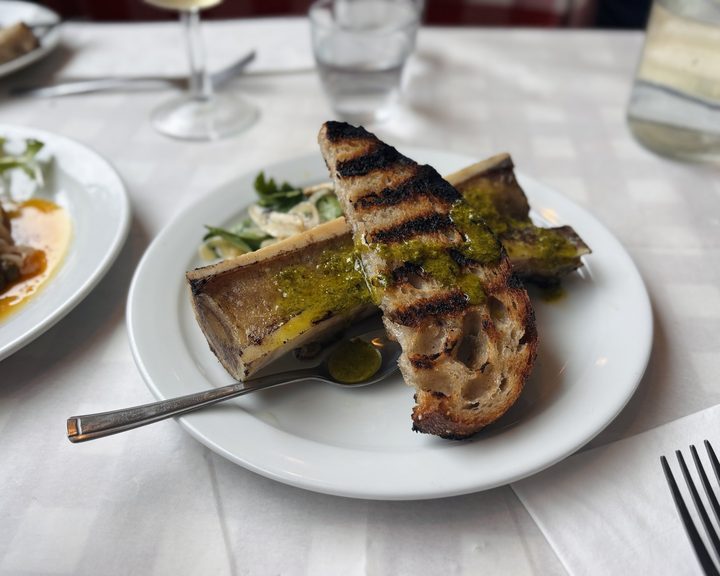 Roasted bone marrow with toast at Stockbridge Eating House