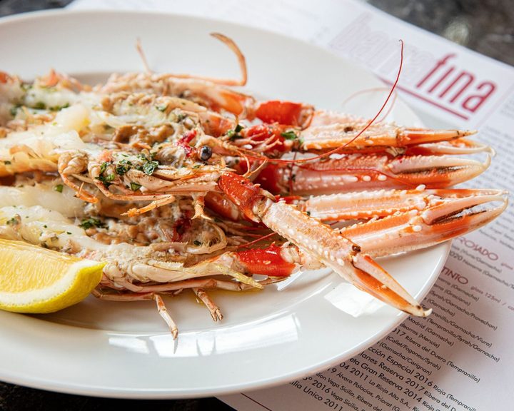 Langoustines with lemon at Barrafina Borough Yards
