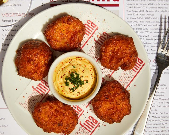 Golden fried tapas with alioli at Barrafina Drury Lane