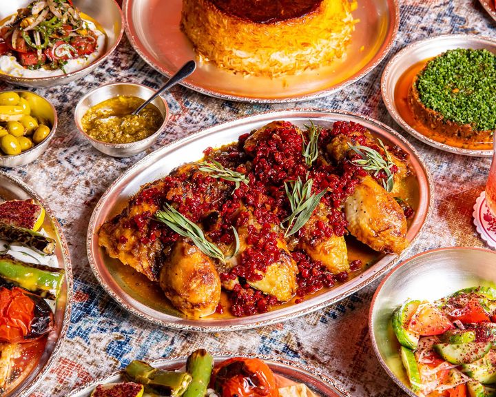 Persian chicken, rice and sharing dishes at Berenjak Borough