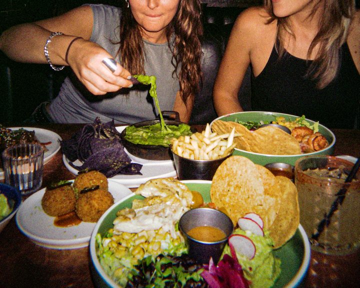 A table of sharing dishes from The Blues Kitchen