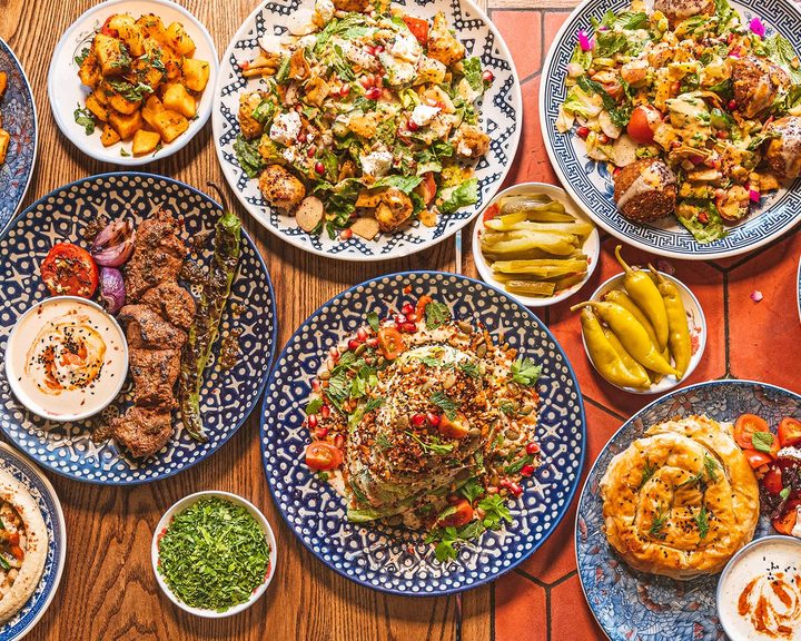 Colourful Lebanese mezze and grilled dishes from Comptoir Libanais South Kensington