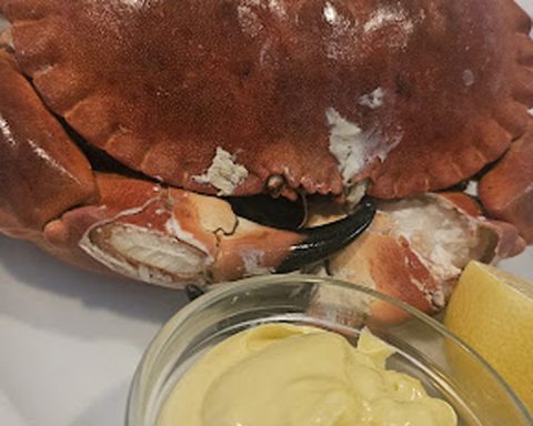 A dressed crab dish at St. John in Clerkenwell