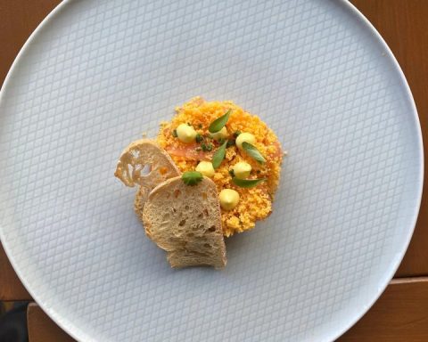 Refined contemporary dish at one of Edinburgh's best independent restaurants