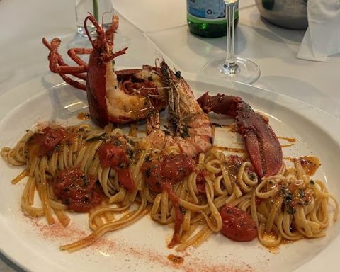 Lobster pasta from Locanda de Gusti, featured for the best Italian restaurants in Edinburgh