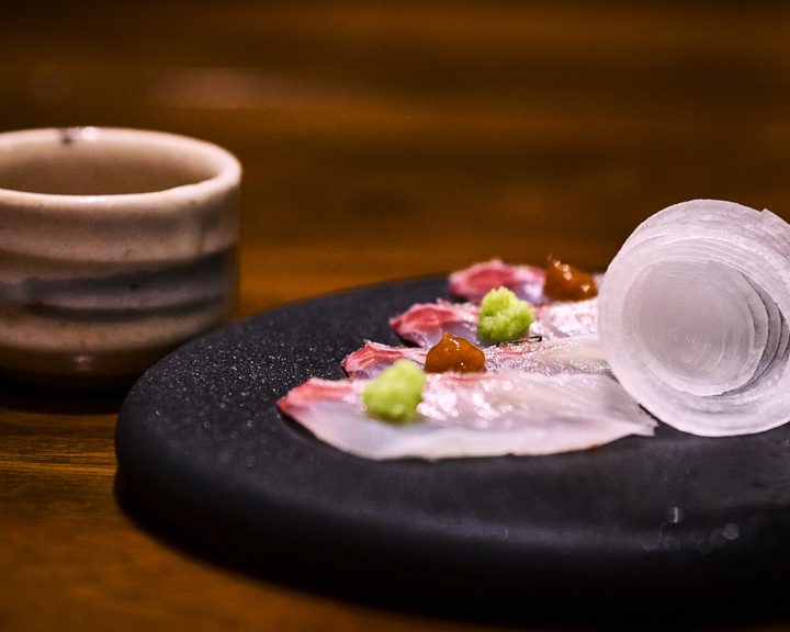 Sea bream sashimi at Umu in Mayfair, London