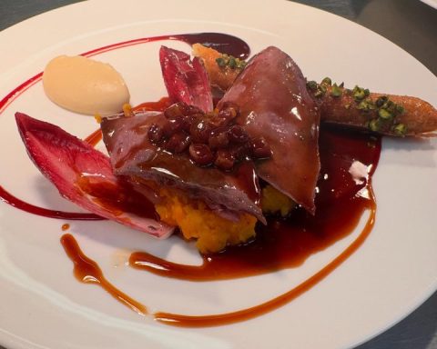 Seasonal grouse dish at La Trompette