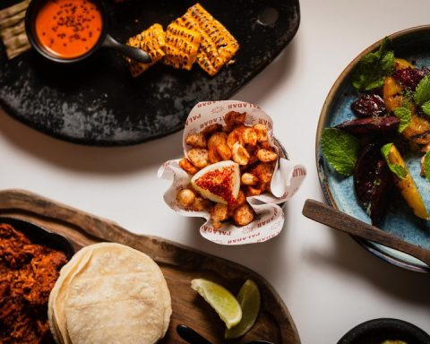 Latin American food spread at Paladar in London
