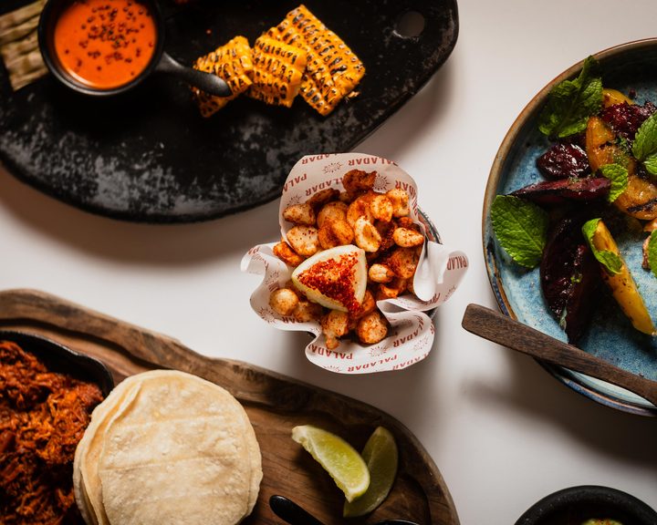 Latin American food spread at Paladar in London