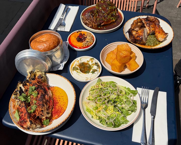 Bread, dips, chicken and sharing dishes at The Palomar