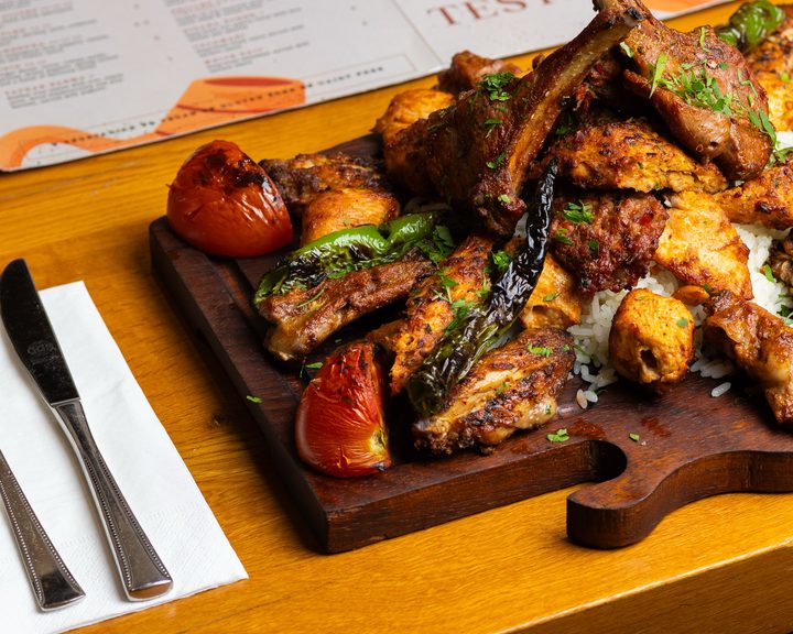 Mixed grill platter at Testi Restaurant in Stoke Newington