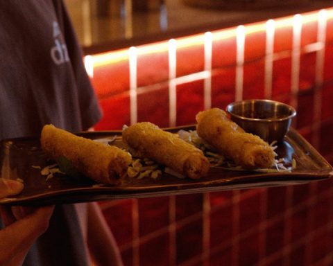 Crispy Vietnamese spring rolls at Dzo Viet Kitchen in London