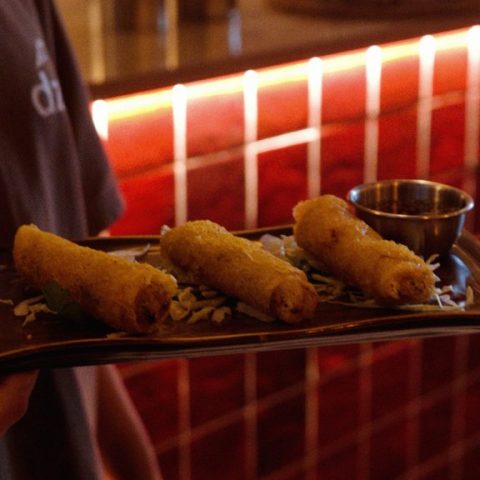 Crispy Vietnamese spring rolls at Dzo Viet Kitchen in London